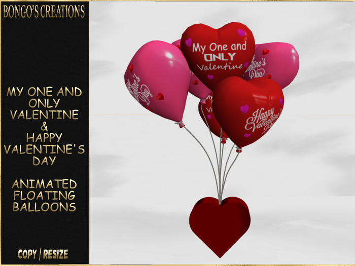 BMC5572 - MY ONE AND ONLY VALENTINE - ANIMATED FLOATING BALLOONS
