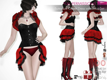 MI962813 Burlesque Corset Dress With Shrug Set FITMESH