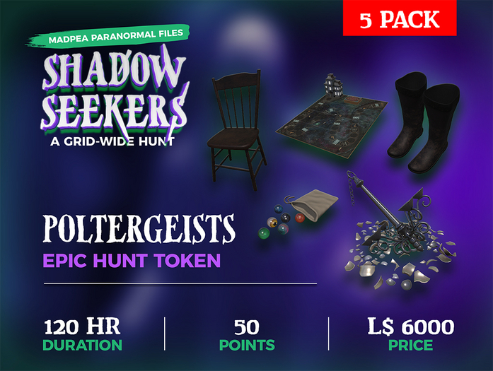 MadPea Shadow Seekers Hunt Object Bundle: Poltergeists