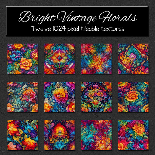 *Wallflowers* Bright Vintage Florals