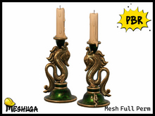Meshuga PBR Antique Sea horse Candlestick FULL PERM MESH
