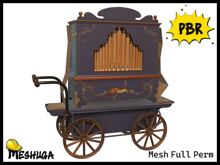 Meshuga PBR Antique Street Organ FULL PERM MESH