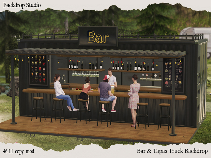 Bar & Tapas Truck Backdrop