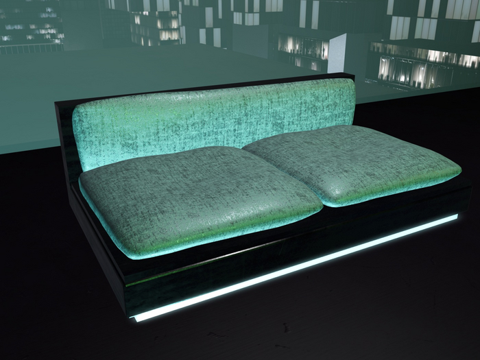 Cyber Low Couch - Seafoam 
