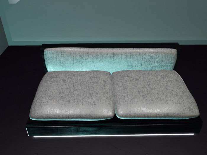 Cyber Low Couch - Silver 
