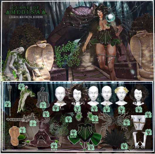 19 - RARE - Medusa Hair  - Curse of Medusa [SD]