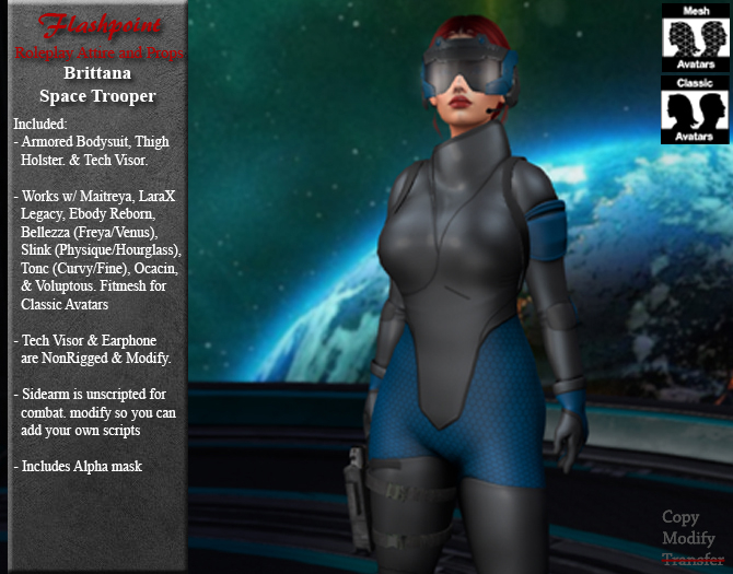 Brittana Space Trooper - Black/Blue