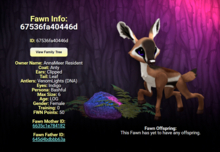 ANTY INDIGO FEMALE (VENOM LIGHTS DNA) SIZE 6 Breedable Fawn Log No Food Necessary!