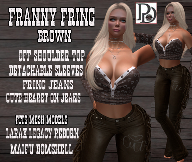 !!PD-FrannyFringCute Brown