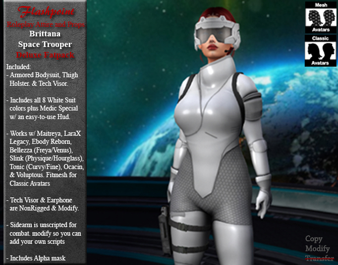 Brittana Space Trooper - White