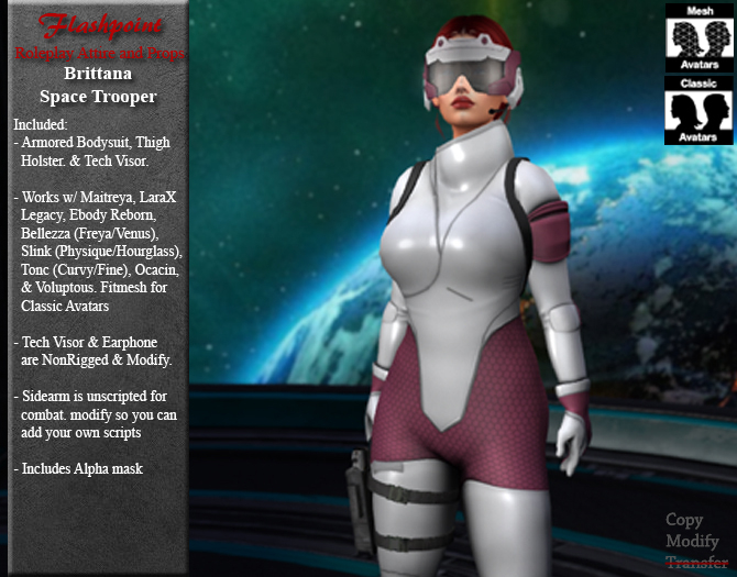Brittana Space Trooper - White/Pink