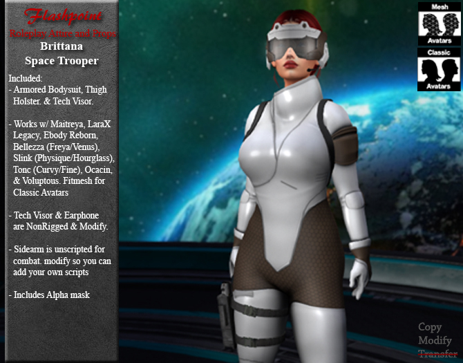 Brittana Space Trooper - White/Tan