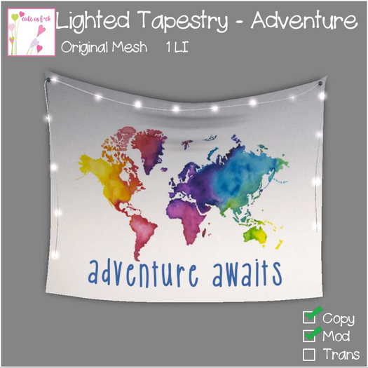 ::cute as f*ck:: Tapestry with Lights - Adventure