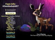 ANTY BUBBLEGUM MALE MOOSE SIZE 4 Breedable Fawn Log No Food Necessary!