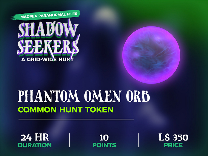 MadPea Shadow Seekers Hunt Object - Ghost Orb: Phantom Omen
