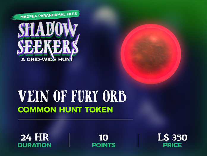 MadPea Shadow Seekers Hunt Object - Ghost Orb: Vein of Fury