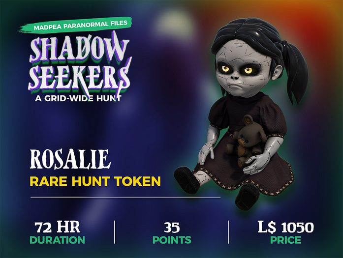 MadPea Shadow Seekers Hunt Object - Haunted Doll: Rosalie