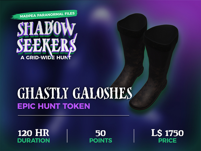MadPea Shadow Seekers Hunt Object - Poltergeist: Ghastly Galoshes
