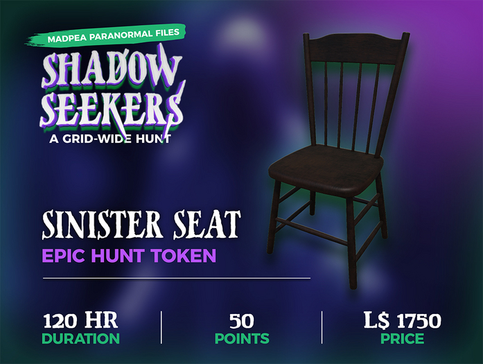 MadPea Shadow Seekers Hunt Object - Poltergeist: Sinister Seat
