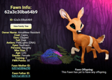 CAPRA SEAFOAM FEMALE (PINK LIGHTS DNA) SIZE 5 Breedable Fawn Log No Food Necessary!