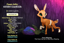 CAPRA CYSPARK FEMALE (VENOM LIGHTS DNA) SIZE 8 Breedable Fawn Log No Food Necessary!