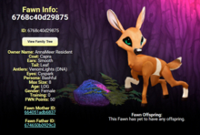 CAPRA CYSPARK FEMALE (VENOM LIGHTS DNA) SIZE 8 Breedable Fawn Log No Food Necessary!