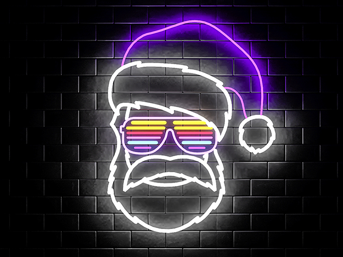 EA Design ♦ Neon Lights - Cool Santa