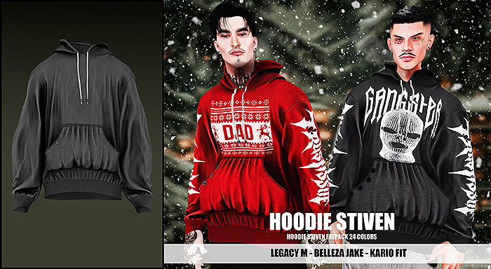 MAZA // HOODIE STIVEN // GREY CLASSIC