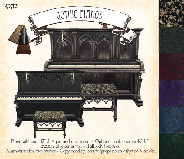 [noctis] Gothic Piano/all colours/FATPACK ADD ME to unpack