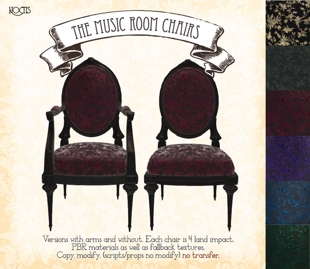 [noctis] Music Room Chairs/FATPACK ADD ME to unpack