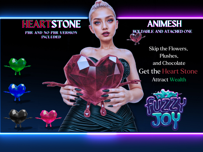 Fuzzyjoy The HeartStone  Animesh holdable - Megapack