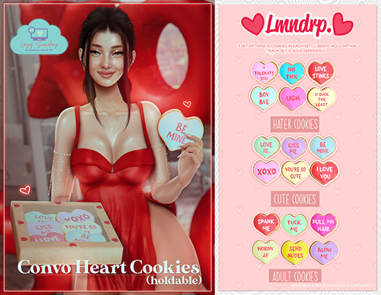 lmndrp. - cute - convo vday cookies *holdable*
