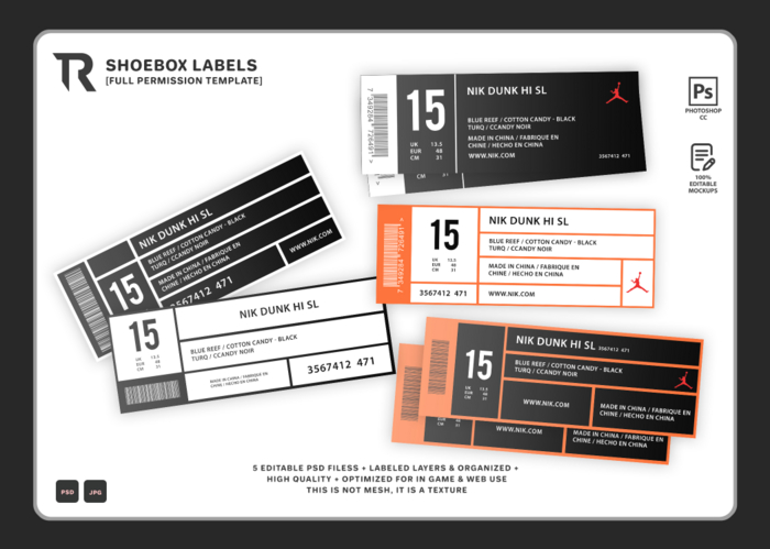 [TR] Shoebox Labels 1