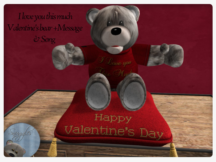 I love you this much Valentine's bear +Message & Song 