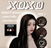 [XOXO] heart pearl clip