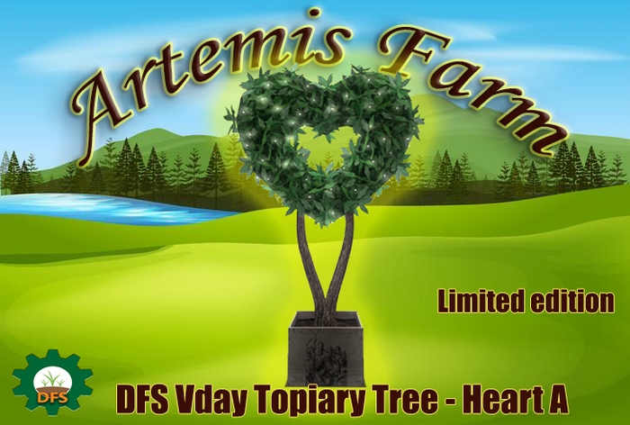 DFS Vday Topiary Tree - Heart A - ULTRA RARE COLLECTIBLE LIMITED VALENTINE DAY 
