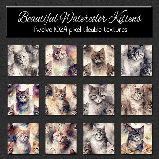 *Wallflowers* Beautiful Watercolor Kittens