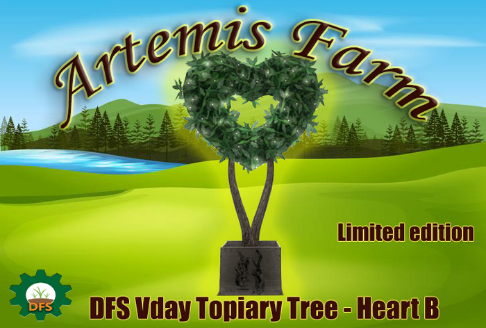 DFS Vday Topiary Tree - Heart B- ULTRA RARE COLLECTIBLE LIMITED VALENTINE DAY 