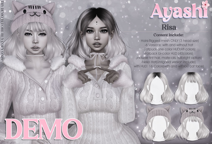 [^.^Ayashi^.^] DEMO Risa hair-Full Pack