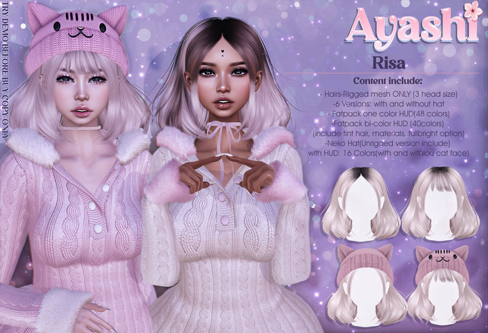 [^.^Ayashi^.^] Risa hair-Full Pack