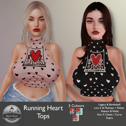 Mostyn St - Running Heart Tops
