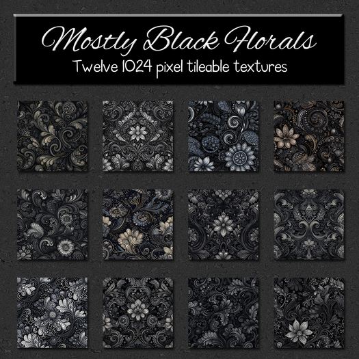 *Wallflowers* Mostly Black Florals