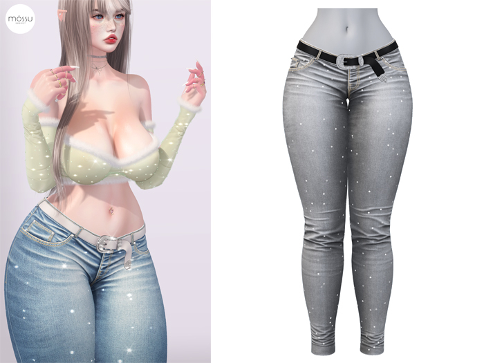 Mossu - Fiona Jeans - Light Gray 