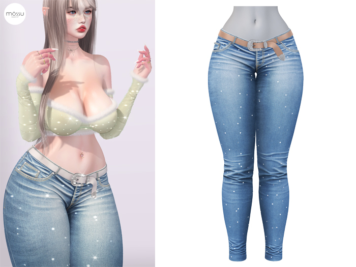 Mossu - Fiona Jeans - Light Blue  