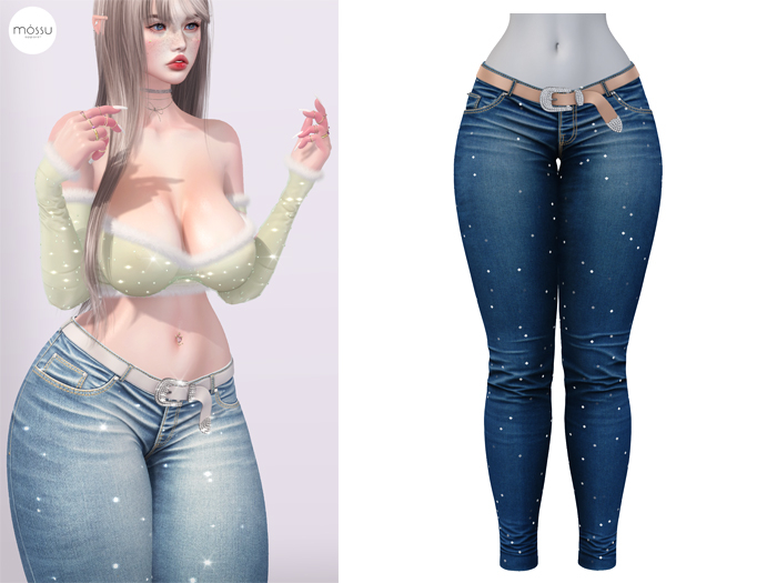 Mossu - Fiona Jeans - Dark Blue 