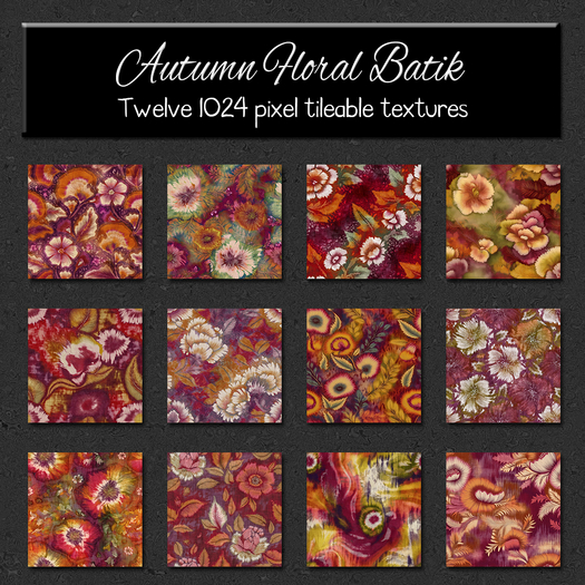 *Wallflowers* Autumn Floral Batik