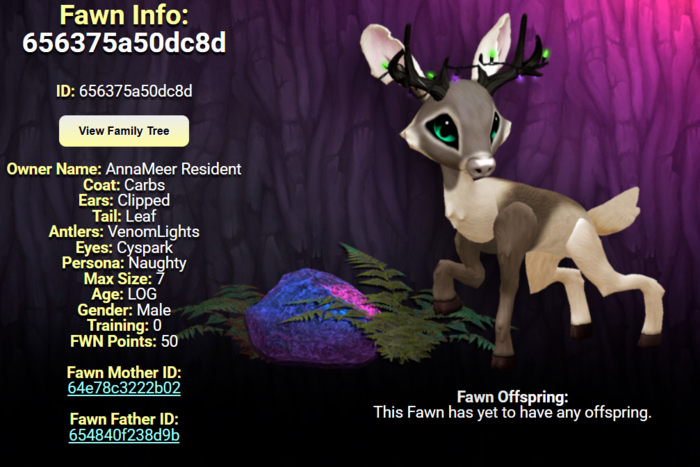 CARBS CYSPARK MALE VENOM LIGHTS SIZE 7 Breedable Fawn Log No Food Necessary!