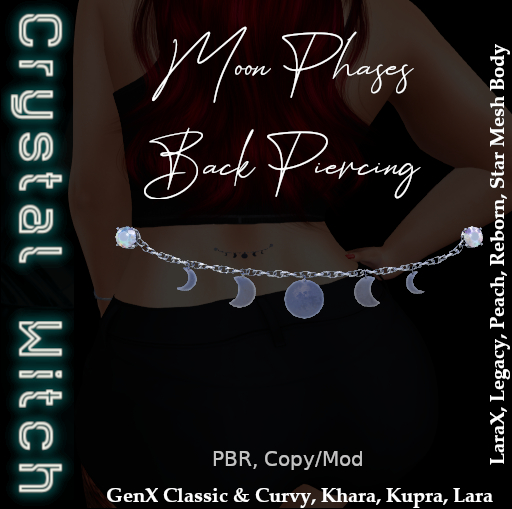 -CW- Moon Phases Back Piercing