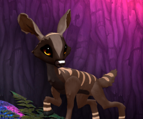 CHOCOSABER PYRO FEMALE (REINDEER DNA) SIZE 3 Breedable Fawn Log No Food Necessary!