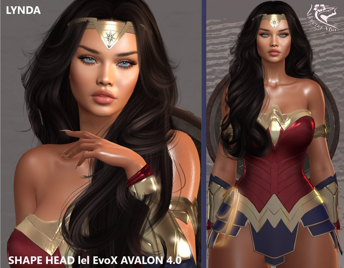LYNDA SHAPE HEAD EvoX  AVALON 4.0 Lelutka (Maitreya,larax,legacy,,Reborn,Erika ,,Belleza Gen.X Curvy.Kupra